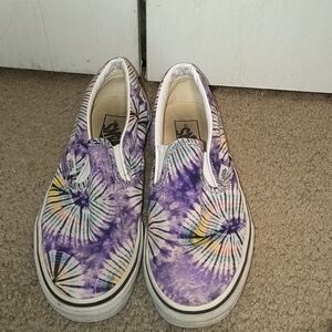 Vans Purple Tie-Dye Slip-On Sneakers